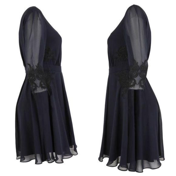 Ted Baker Blue Gaenor Embroidered Detail Cocktail - Picture 2 of 5